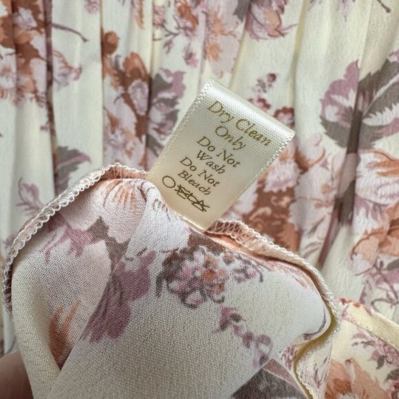 Christy Dawn Ivory Floral Tiered Maxi Dress Size M/L Recycled Deadstock Fabric - Picture 9 of 12